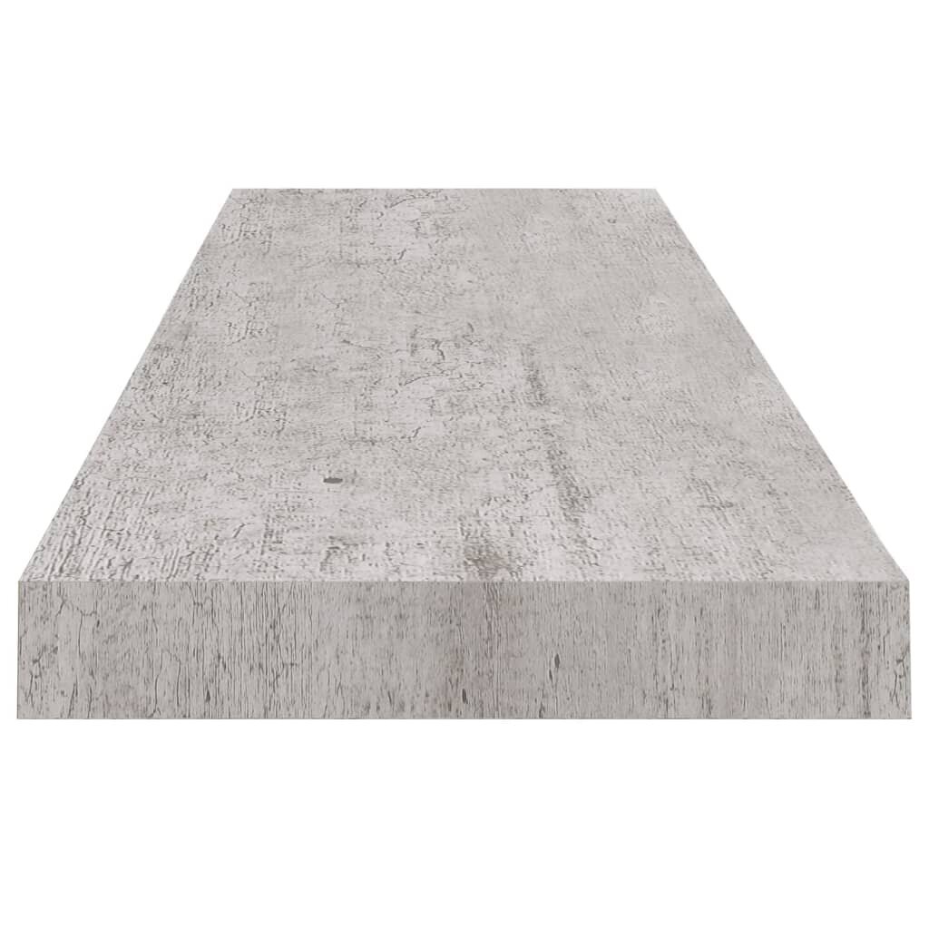 vidaXL Kelluva seinähylly betoninharmaa 90x23,5x3,8 cm MDF hinta ja tiedot | Hyllyt | hobbyhall.fi