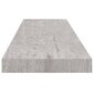 vidaXL Kelluva seinähylly betoninharmaa 90x23,5x3,8 cm MDF hinta ja tiedot | Hyllyt | hobbyhall.fi