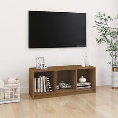 vidaXL TV-taso hunajanruskea 104x33x41 cm täysi mänty hinta ja tiedot | TV-tasot | hobbyhall.fi