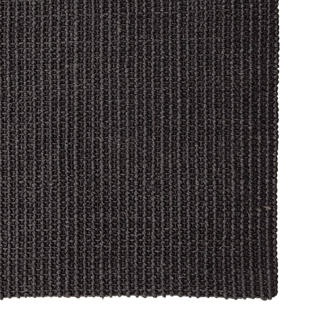 vidaXL Matto luonnollinen sisal 80x250 cm musta hinta ja tiedot | Isot matot | hobbyhall.fi