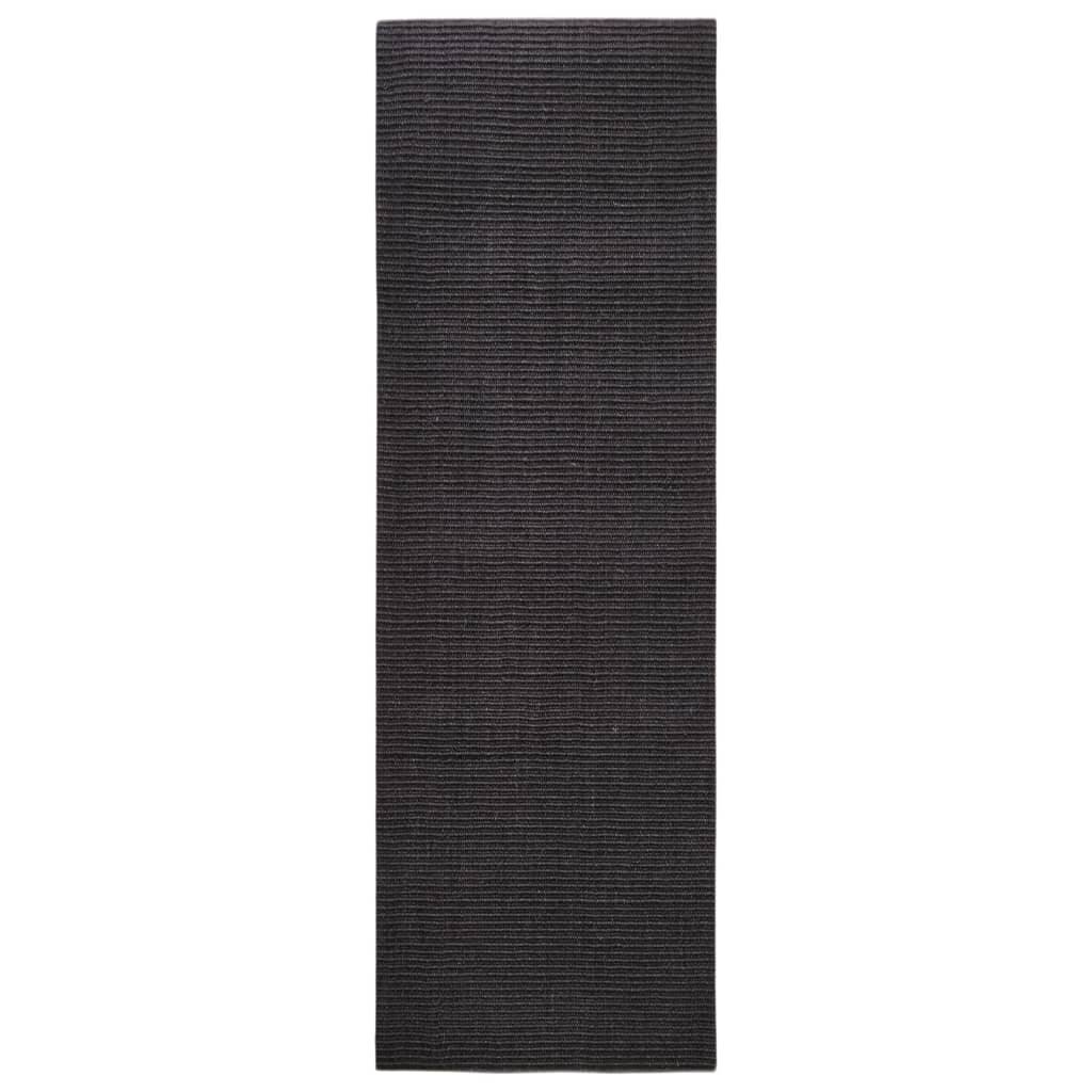 vidaXL Matto luonnollinen sisal 80x250 cm musta hinta ja tiedot | Isot matot | hobbyhall.fi