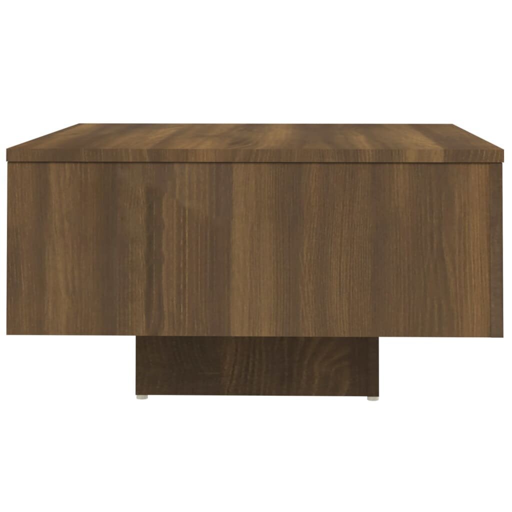vidaXL Sohvapöytä ruskea tammi 60x60x31,5 cm tekninen puu hinta ja tiedot | Sohvapöydät | hobbyhall.fi