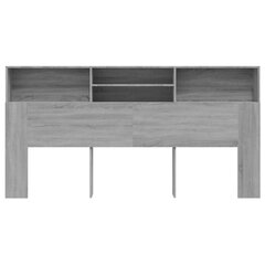 vidaXL Sängynpääty säilytystilalla harmaa Sonoma 200x19x103,5 cm hinta ja tiedot | Sängyt | hobbyhall.fi