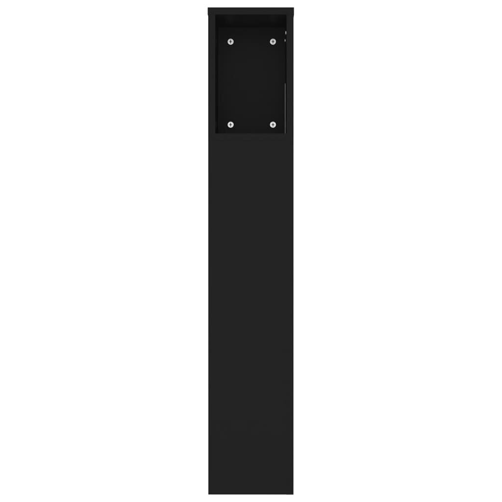 vidaXL Sängynpääty säilytystilalla musta 220x18,5x104,5 cm hinta ja tiedot | Sängyt | hobbyhall.fi