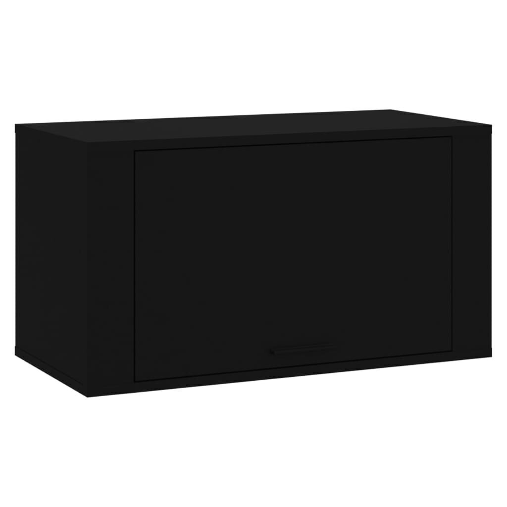 vidaXL Seinäkenkäkaappi musta 70x35x38 cm tekninen puu hinta ja tiedot | Kenkäkaapit ja -hyllyt | hobbyhall.fi