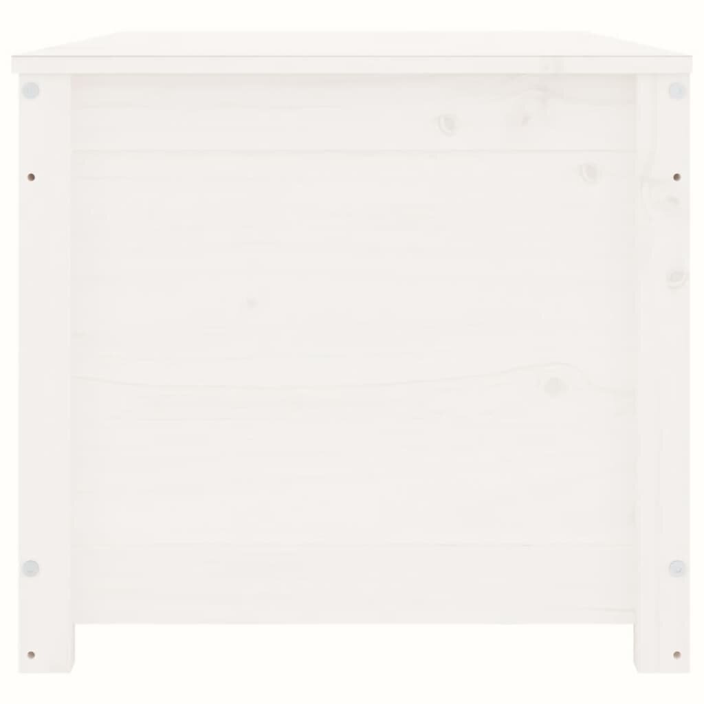vidaXL Säilytyslaatikko valkoinen 110x50x45,5 cm täysi mänty hinta ja tiedot | Säilytyslaatikot ja -korit | hobbyhall.fi