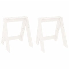 vidaXL Jakkarat 2 kpl valkoinen 40x40x45 cm täysi mänty hinta ja tiedot | Ruokapöydän tuolit | hobbyhall.fi