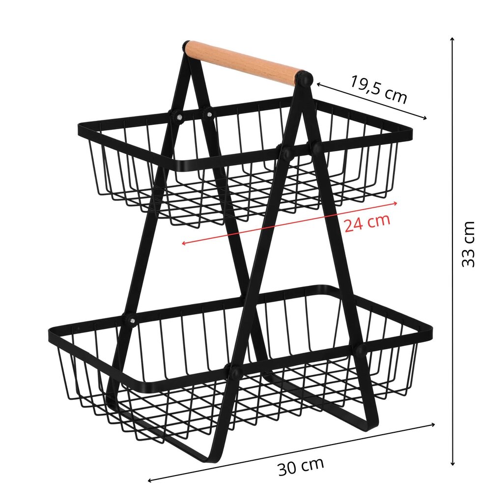 Metallikori Springos KI0144 30x24x33 cm hinta ja tiedot | Astiat | hobbyhall.fi