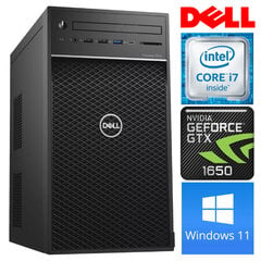 Dell 3630 Tower i7-8700K 8GB 256SSD M.2 NVME+2TB GTX1650 4GB WIN11Pro hinta ja tiedot | Pöytätietokoneet | hobbyhall.fi