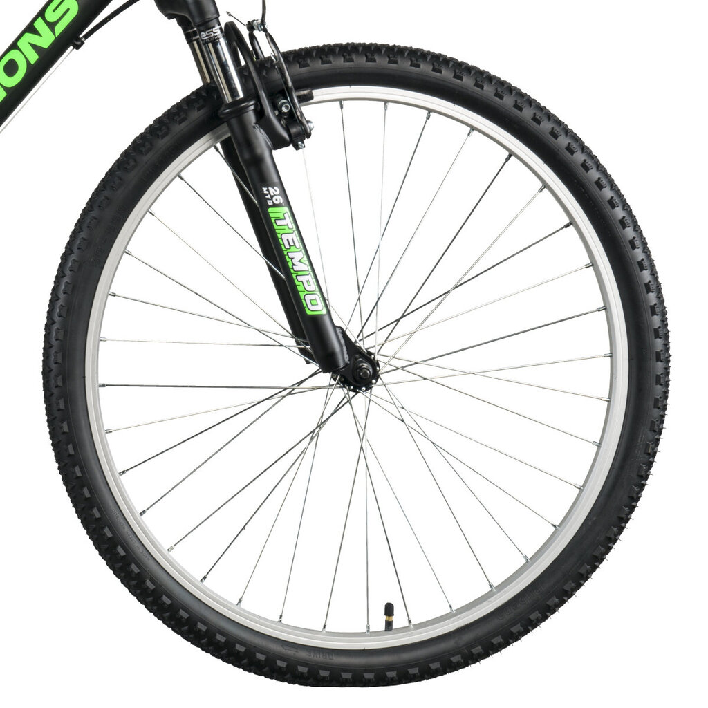 Maastopyörä Champions 26 Tempo (TMP.2602) musta/vihreä (16) hinta ja tiedot | Polkupyörät | hobbyhall.fi