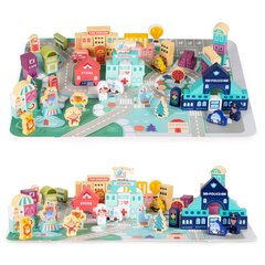 Educational Wooden Blocks City Set, matta, 121 osaa hinta ja tiedot | LEGOT ja rakennuslelut | hobbyhall.fi