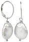 JwL Luxury Pearls Hopeakorvakorut, joissa valkoinen helmi oikea JL0154 sJL0154 hinta ja tiedot | Korvakorut | hobbyhall.fi