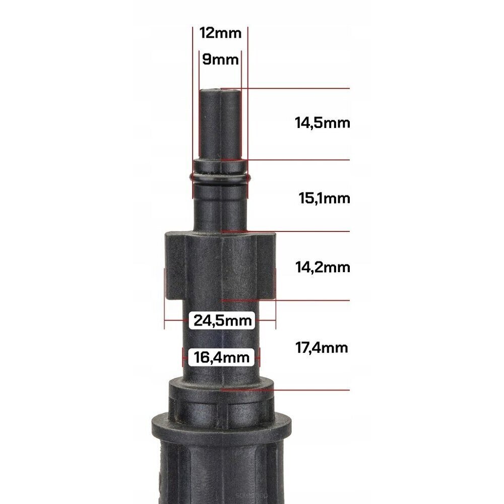 Terassiharja painepesuriin, M12 x 9 mm. hinta ja tiedot | Käsityökalut | hobbyhall.fi