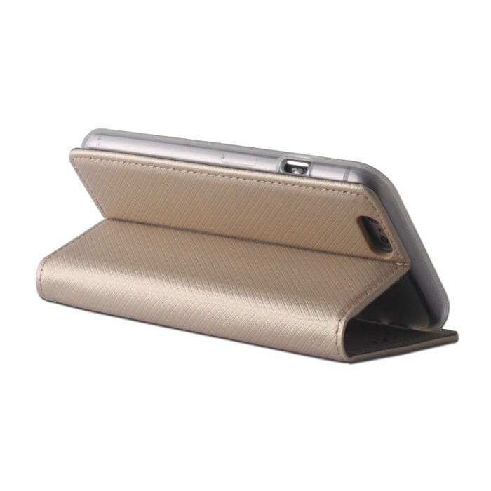 Forever Smart Magnetic Fix Book Case without clip Huawei P Smart Plus Gold hinta ja tiedot | Puhelimen kuoret ja kotelot | hobbyhall.fi