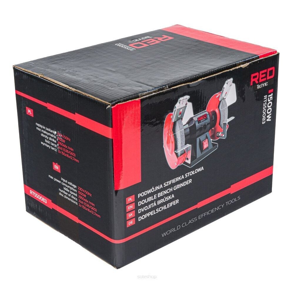 Suorahiomakone, Red Technic, 1500 W. hinta ja tiedot | Hiomakoneet | hobbyhall.fi