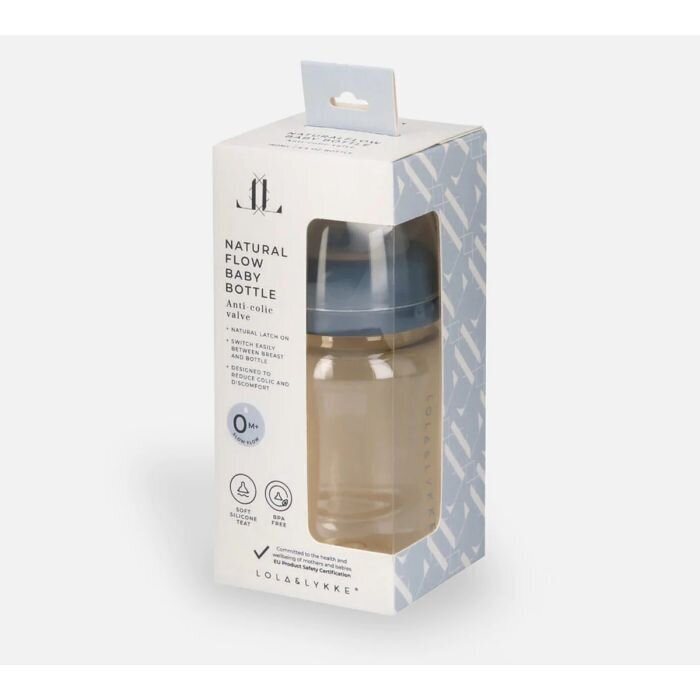 Buteliukas Lola&Lykke NaturalFlow, 3+ mėn, 180 ml hinta ja tiedot | Tuttipullot ja tarvikkeet | hobbyhall.fi