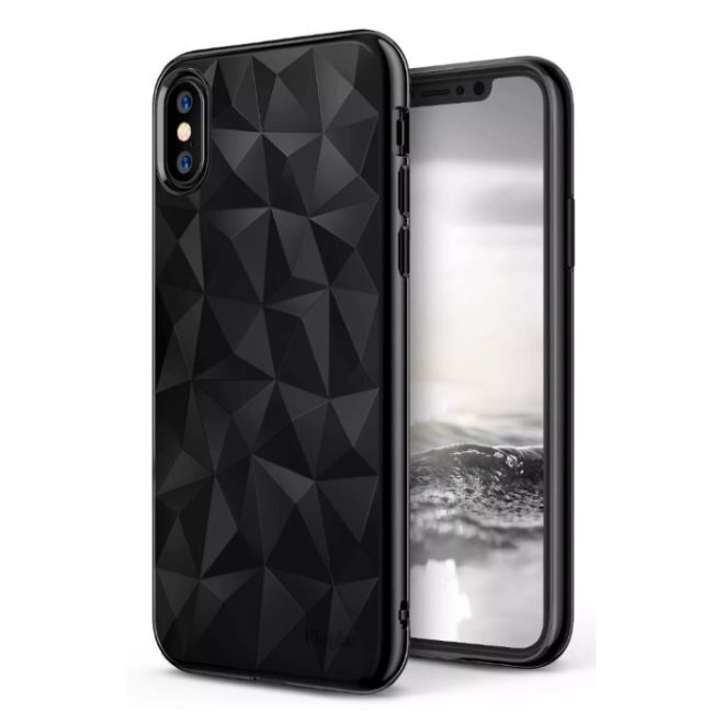 Blun 3D Prism Shape Super Thin Silicone Back cover case for Huawei Mate 20 Lite Black hinta ja tiedot | Puhelimen kuoret ja kotelot | hobbyhall.fi
