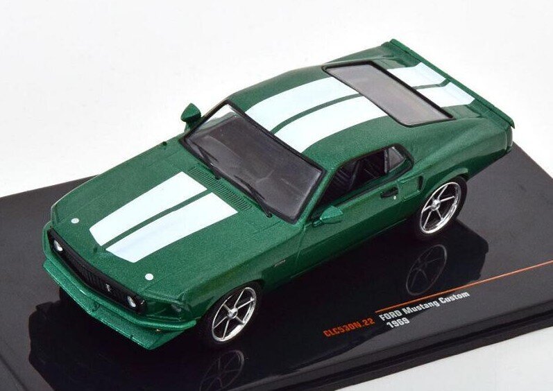 Ford Mustang Custom 1969 Green Metallic 1:43 IXO CLC530N hinta ja tiedot | Pienoismallit | hobbyhall.fi