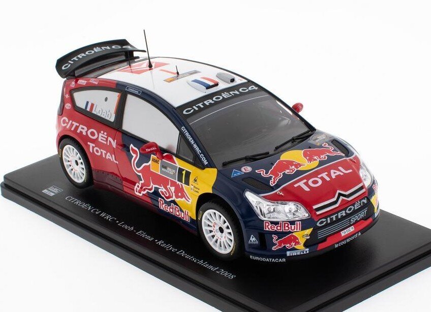 Citroën C4 WRC Rallye Deutschland 2008 World Champion Loeb-Elena WRC523 HACHETTE 1:25 hinta ja tiedot | Pienoismallit | hobbyhall.fi