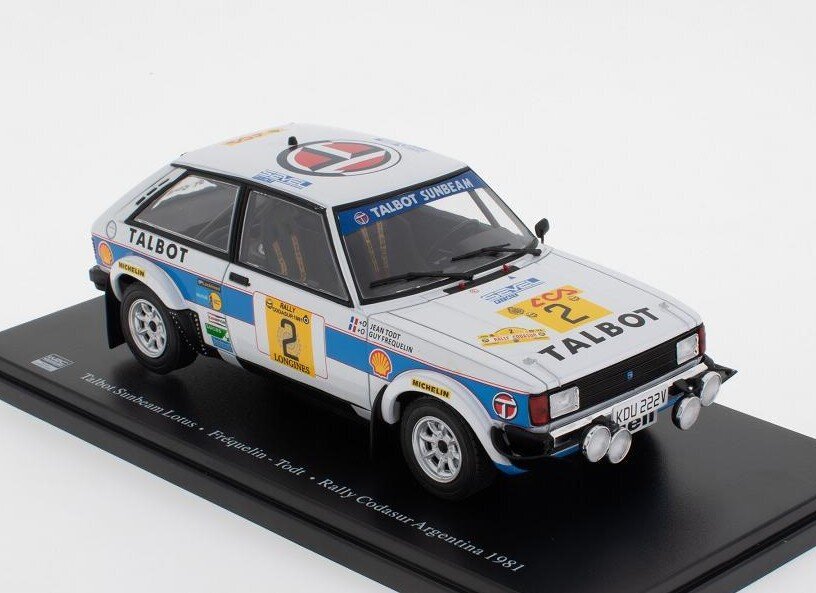 Talbot Sunbeam Lotus Rally Codasur Argentina 1981 Fréquelin-Todt WRC528 HACHETTE 1:25 hinta ja tiedot | Pienoismallit | hobbyhall.fi