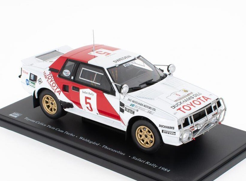 Toyota Celica Twin Cam Turbo Safari Rally 1984 Waldegård-Thorszelius WRC533 HACHETTE 1:25 hinta ja tiedot | Pienoismallit | hobbyhall.fi