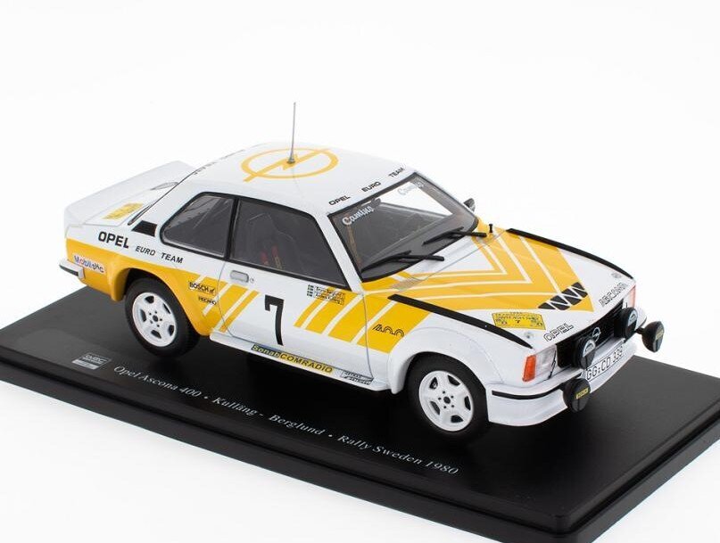 Opel Ascona 400 Rally Sweden 1980 Kulläng-Berglund WRC537 HACHETTE 1:25 hinta ja tiedot | Pienoismallit | hobbyhall.fi