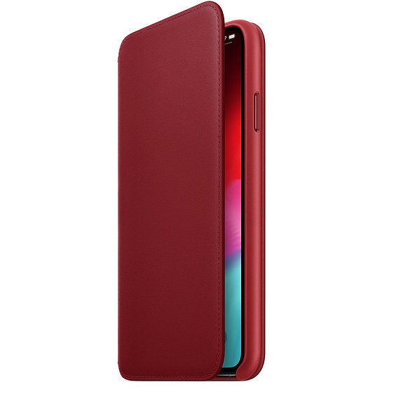 APPLE iPhone XS Max Leather Folio RED hinta ja tiedot | Puhelimen kuoret ja kotelot | hobbyhall.fi