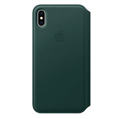 iPhone XS Max Leather Folio - Forest Gre hinta ja tiedot | Puhelimen kuoret ja kotelot | hobbyhall.fi