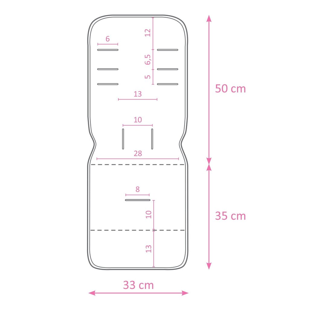 Kaksipuolinen rattaiden sisäosa CebBaby, 33x85 cm, Granada hinta ja tiedot | Vaunujen tarvikkeet | hobbyhall.fi