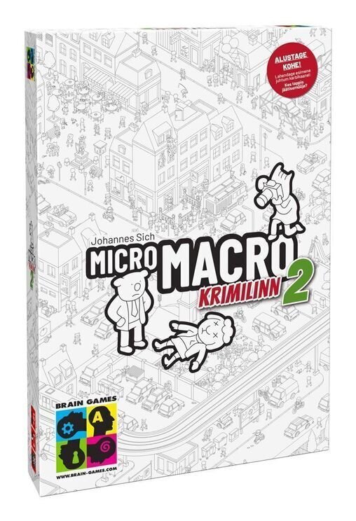 Lautapeli Brain Games MicroMacro Crime City 2, EE hinta ja tiedot | Lautapelit ja älypelit | hobbyhall.fi