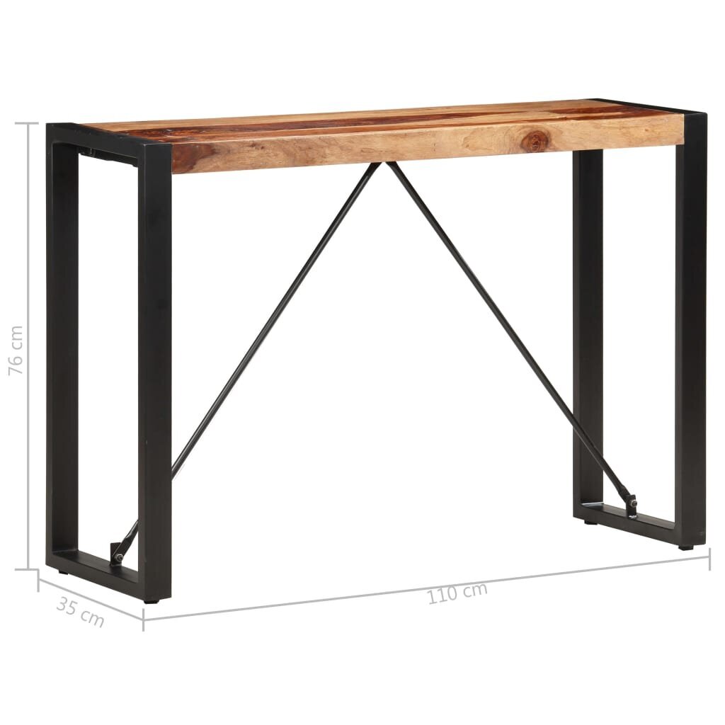 vidaXL Konsolipöytä 110x35x76 cm täysi seesampuu hinta ja tiedot | Sivupöydät | hobbyhall.fi