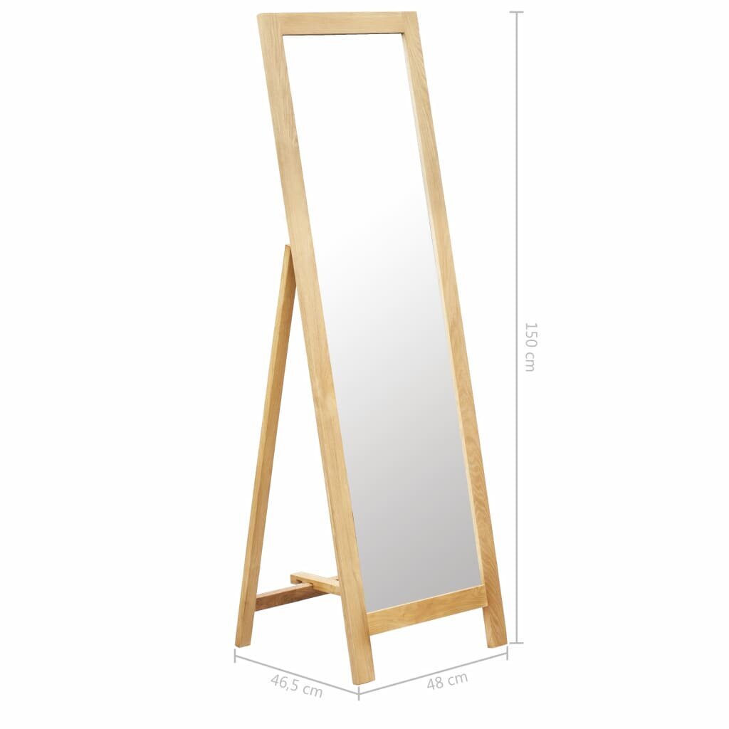 vidaXL Vapaasti seisova peili 48x46,5x150 cm täystammi hinta ja tiedot | Peilit | hobbyhall.fi