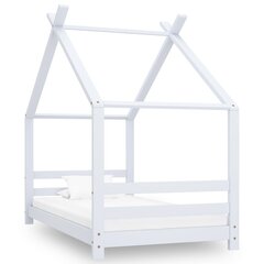 vidaXL Lasten sängynrunko valkoinen täysi mänty 80x160 cm hinta ja tiedot | Lastensängyt | hobbyhall.fi
