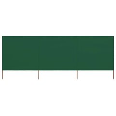 vidaXL Tuulensuojakangas 3 paneelilla 400x80 cm vihreä hinta ja tiedot | Aurinkovarjot ja markiisit | hobbyhall.fi