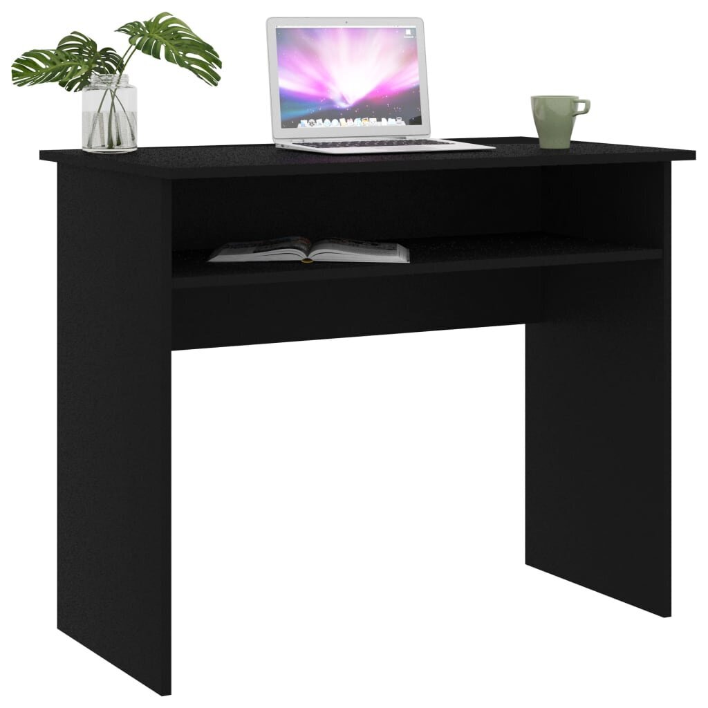 vidaXL Työpöytä musta 90x50x74 cm lastulevy hinta ja tiedot | Tietokonepöydät ja työpöydät | hobbyhall.fi