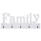 vidaXL Seinälle kiinnitettävä naulakko FAMILY 74x29,5 cm hinta ja tiedot | Naulakot | hobbyhall.fi