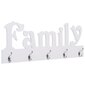 vidaXL Seinälle kiinnitettävä naulakko FAMILY 74x29,5 cm hinta ja tiedot | Naulakot | hobbyhall.fi