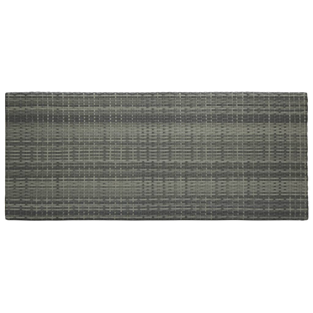 vidaXL Puutarhan baaripöytä harmaa 140,5x60,5x110,5 cm polyrottinki hinta ja tiedot | Puutarhapöydät | hobbyhall.fi