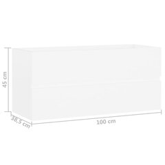 vidaXL Allaskaappi valkoinen 100x38,5x45 cm lastulevy hinta ja tiedot | Kylpyhuonekaapit | hobbyhall.fi