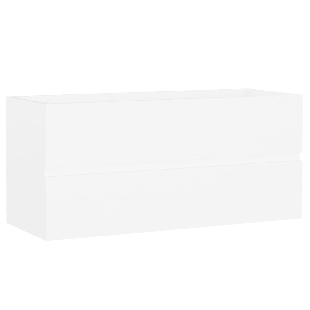 vidaXL Allaskaappi valkoinen 100x38,5x45 cm lastulevy hinta ja tiedot | Kylpyhuonekaapit | hobbyhall.fi