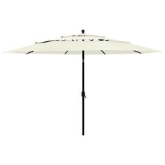 vidaXL 3-tasoinen aurinkovarjo alumiinitanko hiekka 3,5 m hinta ja tiedot | Aurinkovarjot ja markiisit | hobbyhall.fi