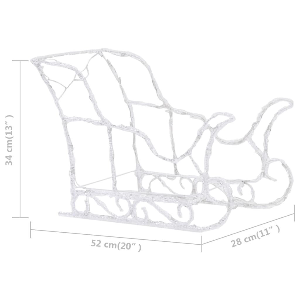 vidaXL Porot ja reki joulukoriste 280x28x55 cm akryyli hinta ja tiedot | Joulukoristeet | hobbyhall.fi