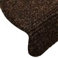 vidaXL Itsekiinnittyvät porrasmatot 5 kpl ruskea 56x17x3 cm neulahuopa hinta ja tiedot | Isot matot | hobbyhall.fi