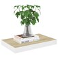 vidaXL Kelluvat seinähyllyt 4 kpl tammi ja valkoinen 50x23x3,8 cm MDF hinta ja tiedot | Hyllyt | hobbyhall.fi