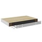 vidaXL Kelluvat seinähyllyt 4 kpl tammi ja valkoinen 50x23x3,8 cm MDF hinta ja tiedot | Hyllyt | hobbyhall.fi