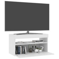 vidaXL TV-taso LED-valoilla korkeakiilto valkoinen 75x35x40 cm hinta ja tiedot | TV-tasot | hobbyhall.fi