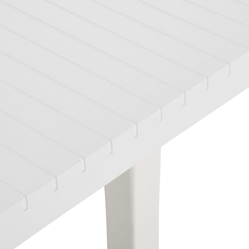 vidaXL Puutarhapöytä 220x90x72 cm PP valkoinen hinta ja tiedot | Puutarhapöydät | hobbyhall.fi