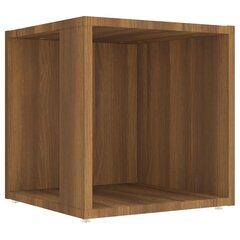vidaXL Sivupöytä ruskea tammi 33x33x34,5 cm tekninen puu hinta ja tiedot | Sohvapöydät | hobbyhall.fi