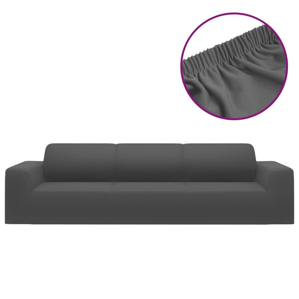 vidaXL Joustava 4-istuttavan sohvan päällinen antr. polyesteri jersey hinta ja tiedot | Huonekalujen päälliset | hobbyhall.fi