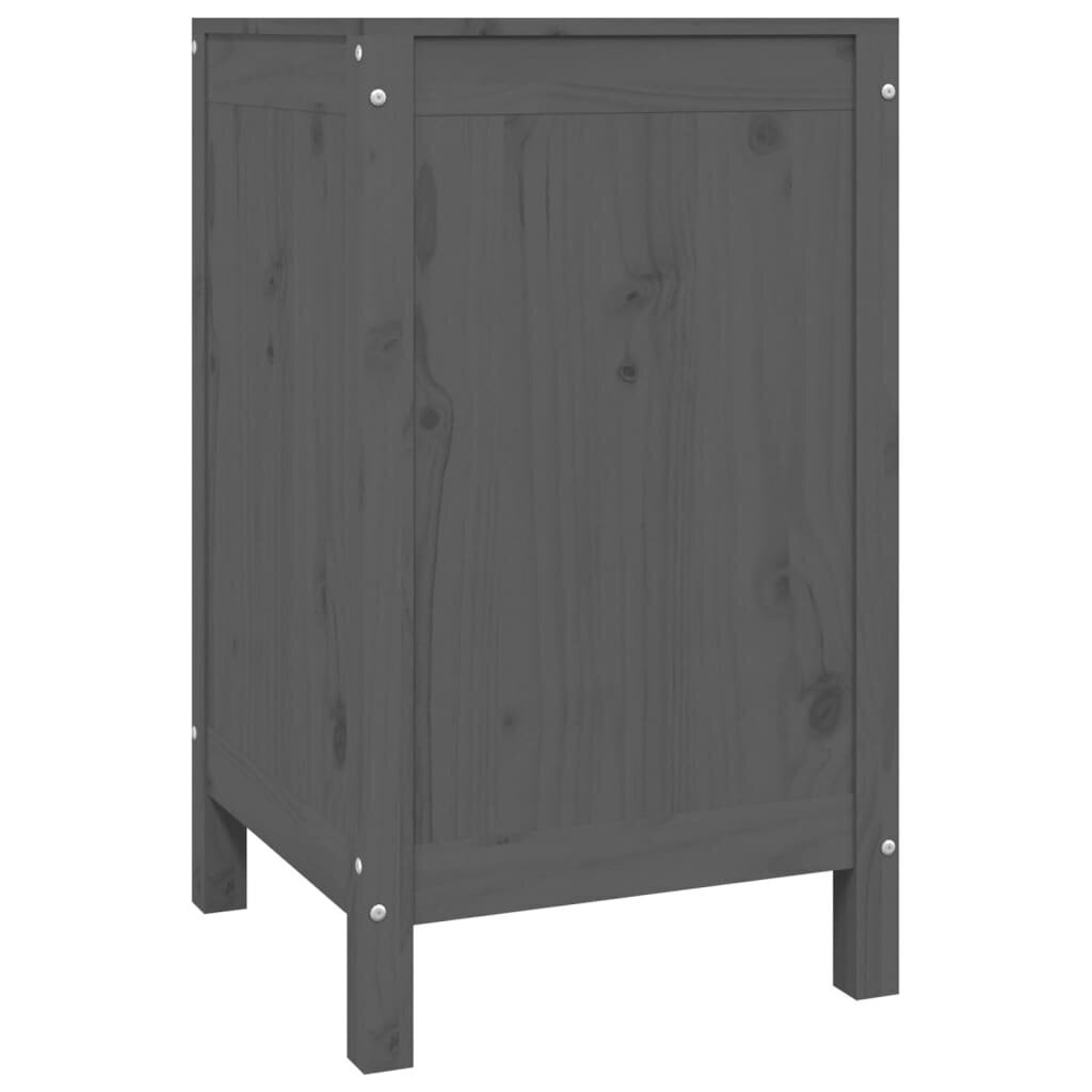 vidaXL Pyykkilaatikko harmaa 44x44x76 cm täysi mänty hinta ja tiedot | Kylpyhuoneen sisustus | hobbyhall.fi